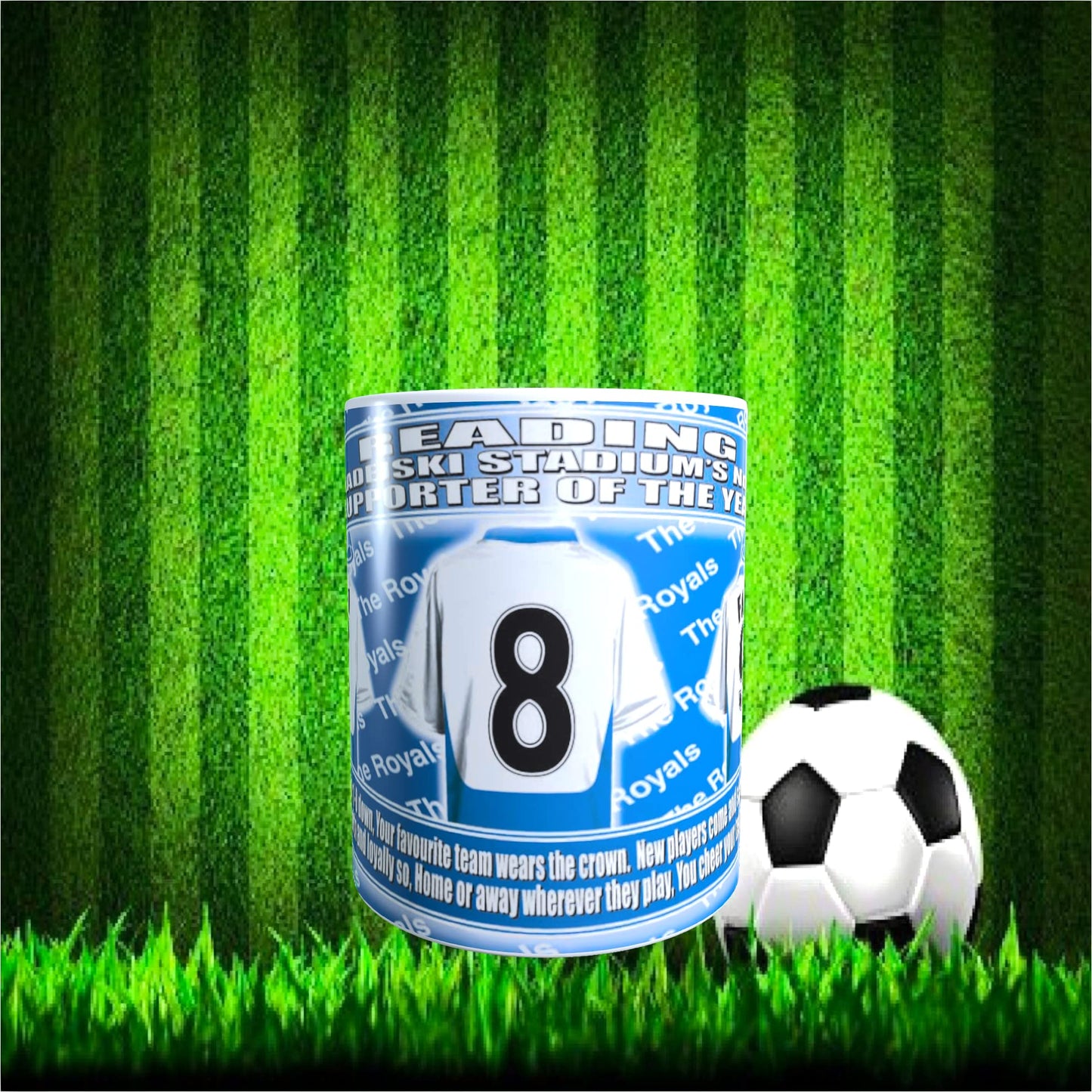 Reading Football Team Shirt Ceramic Mug Gift with Chocolate Footballs