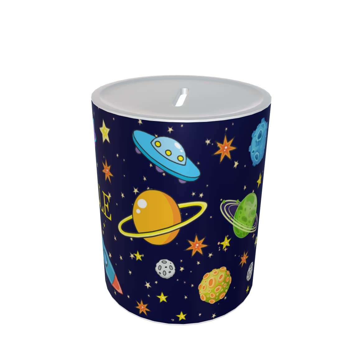 Junior Fun Space Themed Personalised Money Box Gift