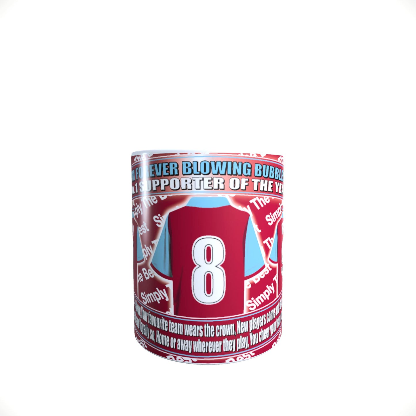 West H Utd Football Team Shirt Mug Gift with Chocolate Footballs