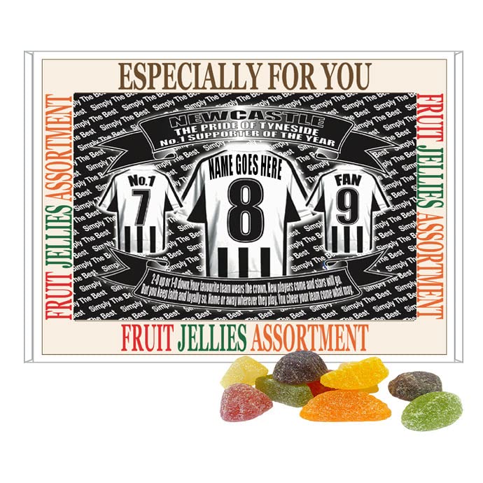 Newcastle Football Shirt Personalised Gift Boxed Sweets Variety