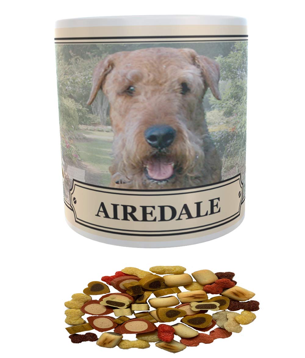 Airedale Terrier Dog Breed Gift Mug with Treats