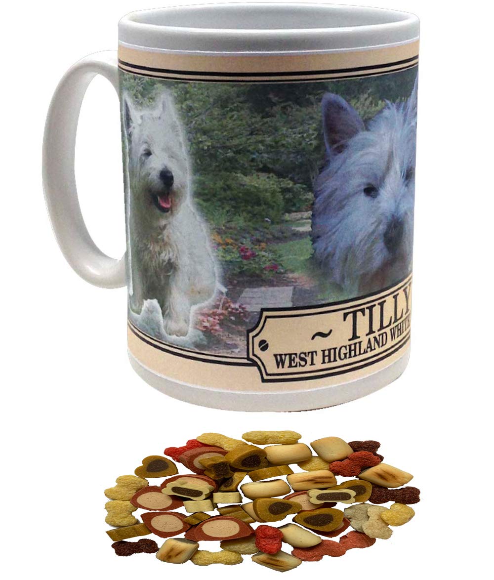 West Highland White Terrier Personalised Dog Breed Gift Mug with Treats