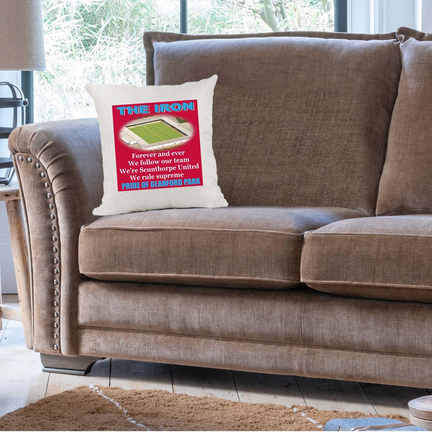 Scunthorpe United Cushion Cover - Football Team Anthem Song Chant - Gift Present