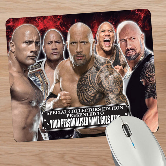 Dwayne Johnson Personalised Mouse Mat Gift