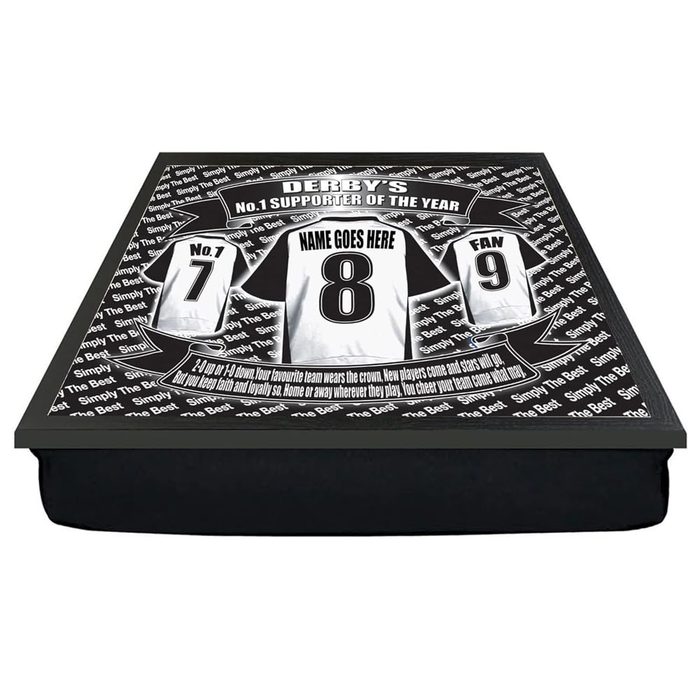 Der(by) Personalised Football Shirt Lap Tray And Mug Gift Set