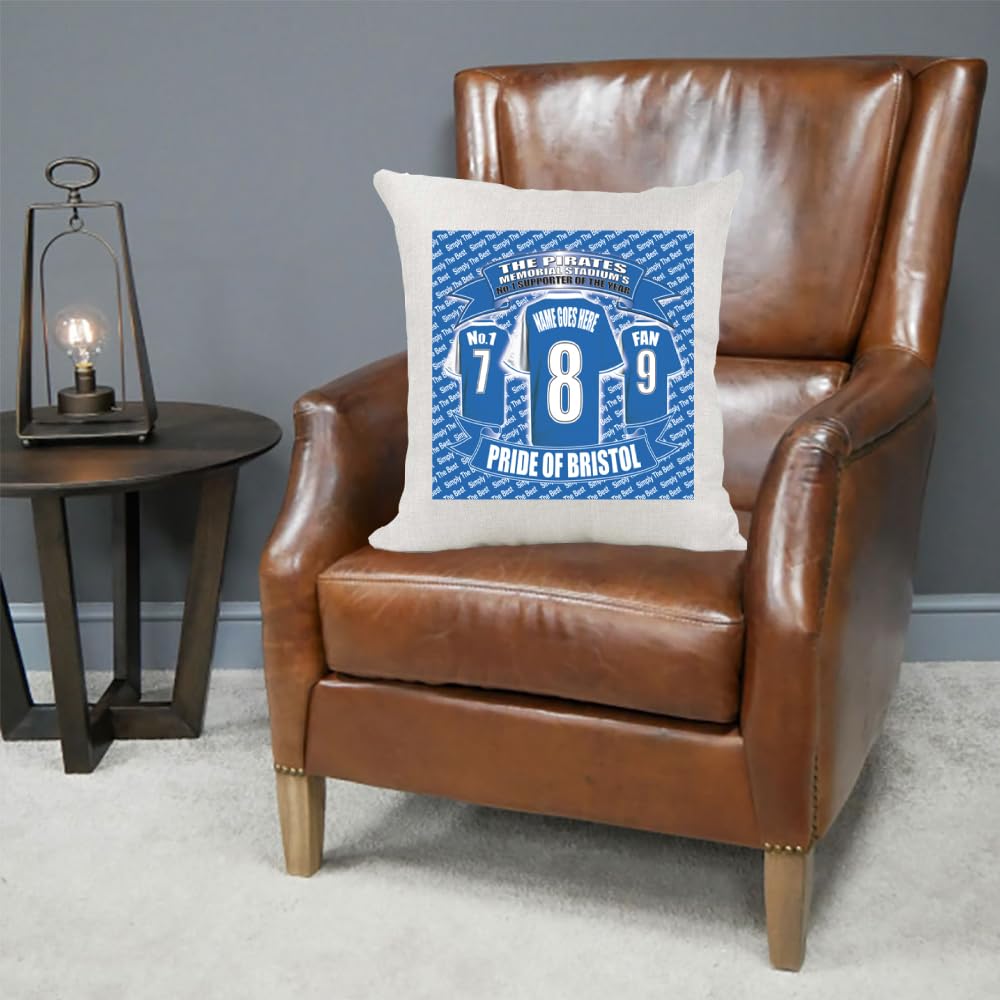 Bristol R Personalised Football Cushion Cover Gift