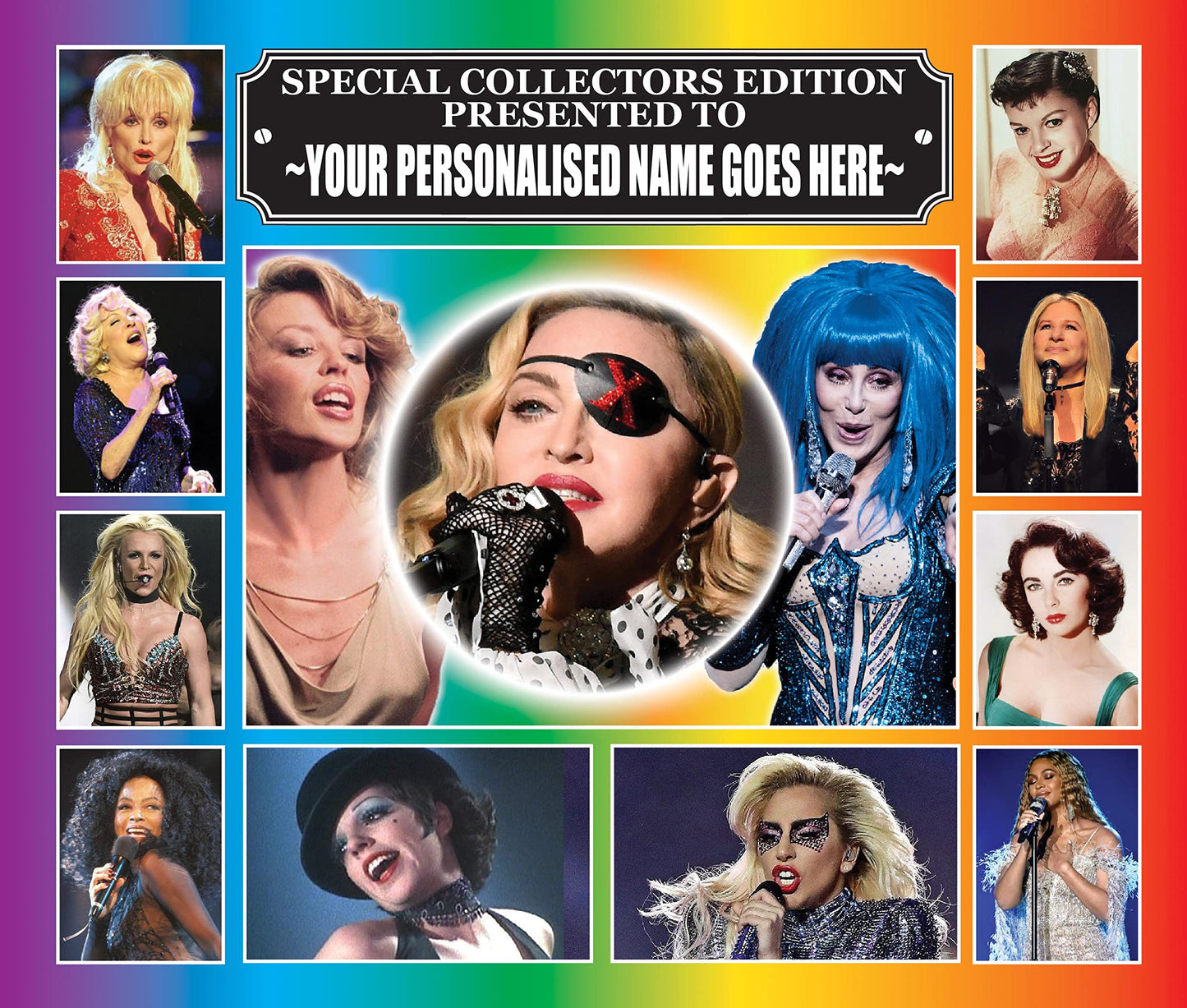 Diva Gay Pride Personalised Mouse Mat Gift