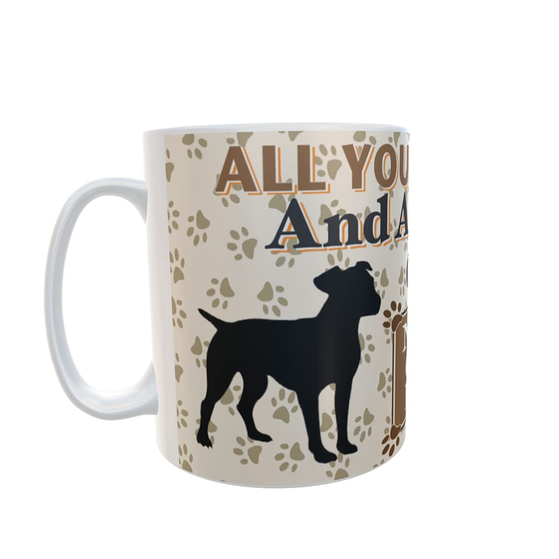 All You Need is Love and a Patterdale Terrier Dog Personalised Mug Gift