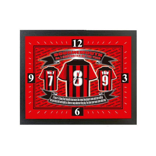 Bournemouth Football Shirt Clock Gift Present