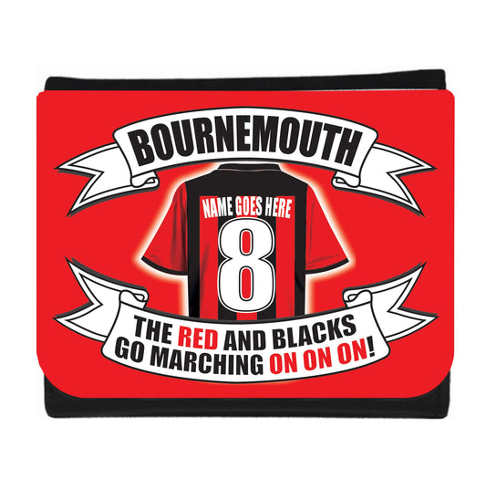Bournemouth Football Shirt Personalised Wallet Gift
