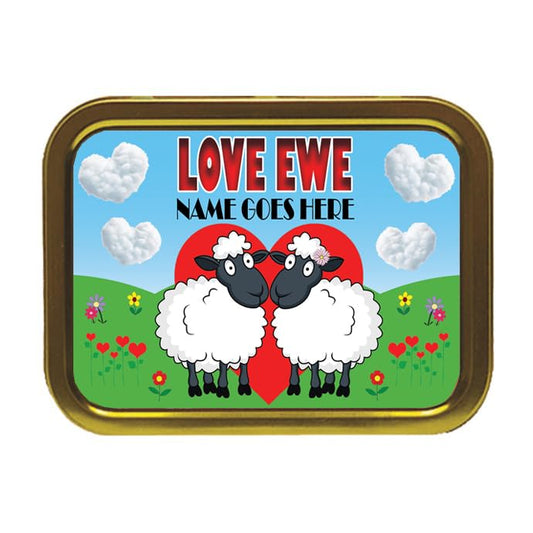 Love Ewe Male And Female Personalised Cute Sheep Tobacco Storage Tin & Products