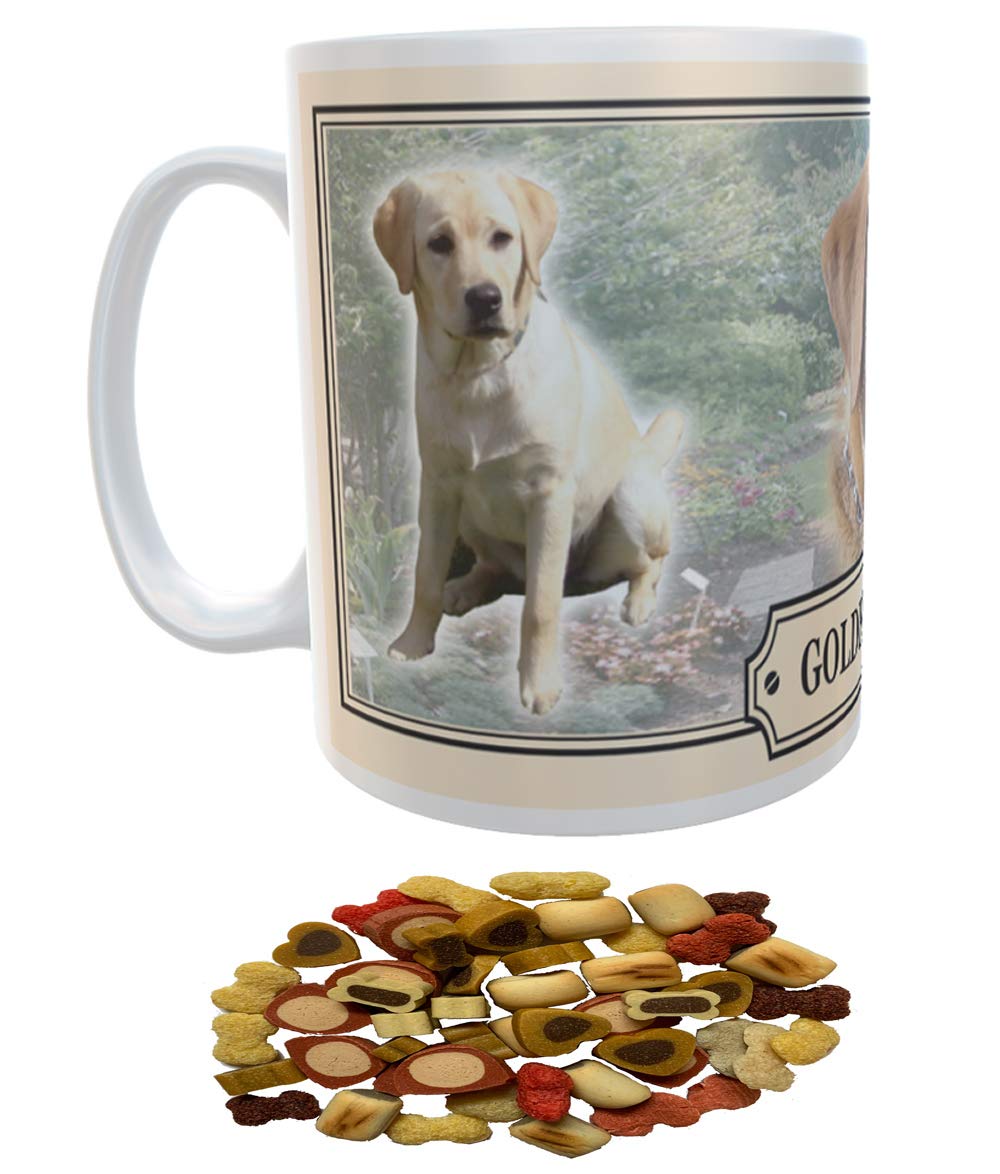 Golden Labrador Dog Breed Gift Mug with Treats