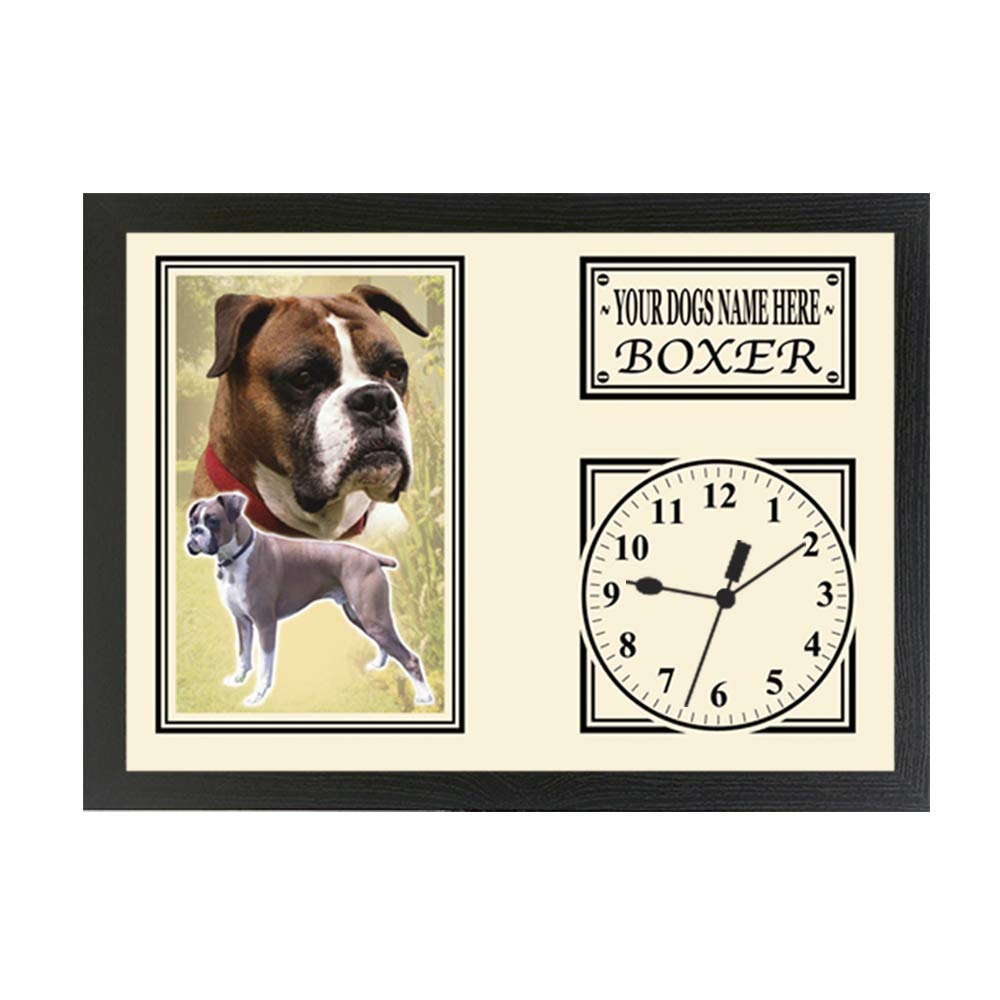 Boxer Personalised Dog Breed Gift Clock