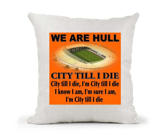 Hull Football Cushion Cover - The Tigers City Team Anthem Song Chant - Present Gift