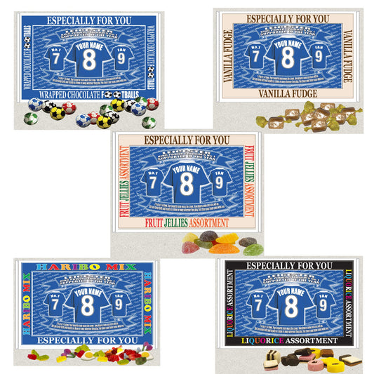 Leicester Personalised Football Shirt Gift Boxed Sweets