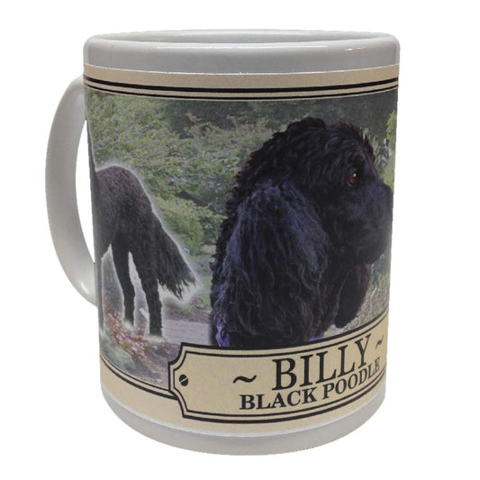 Black Poodle Personalised Dog Breed Gift Mug