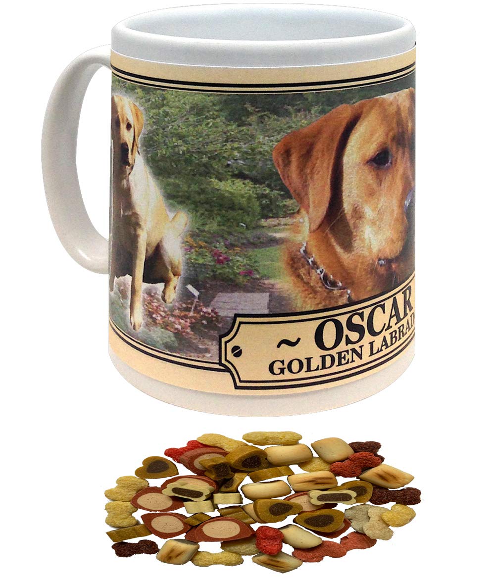 Golden Labrador Personalised Dog Breed Gift Mug with Treats