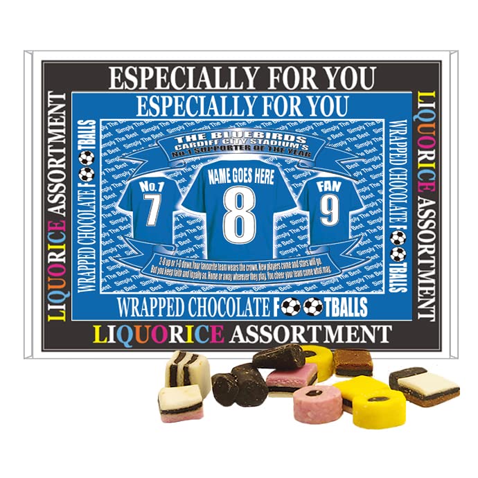 Cardiff Football Shirt Personalised Gift Boxed Sweets