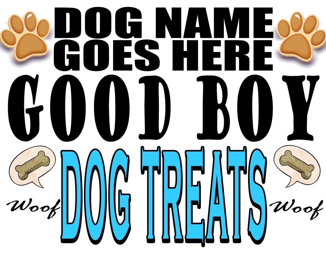 Personalised Dog Treat Jar - Good Boy Pet Snack Storage Container - Gift Present