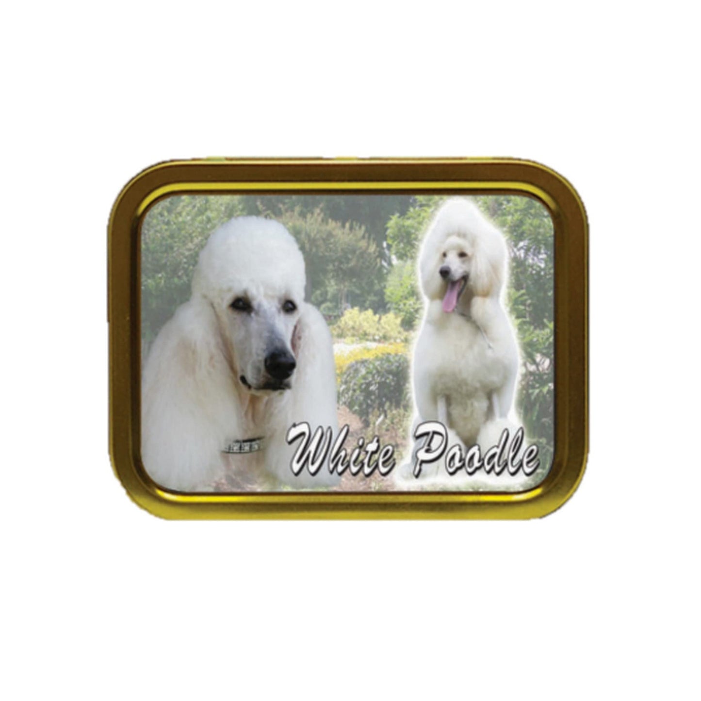 White Poodle Dog Breed Tobacco Storage Tin & Products