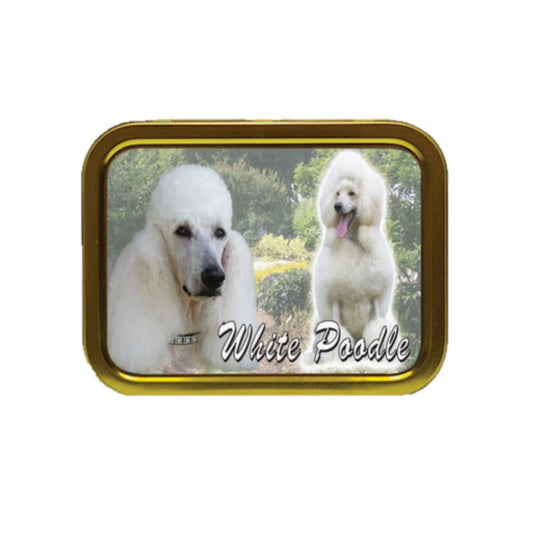 White Poodle Dog Breed Tobacco Storage Tin & Products