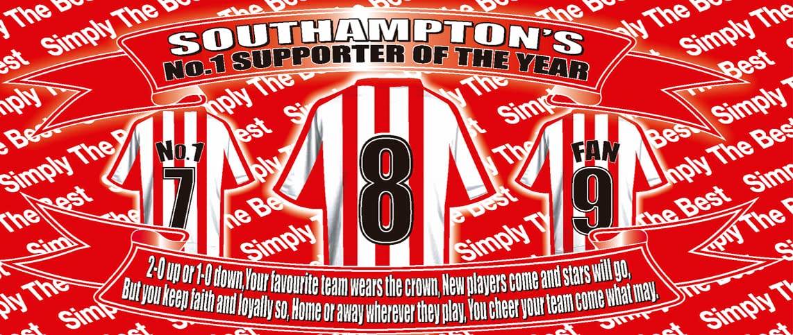 Southampton Football Team Shirt Mug Gift with Chocolate Footballs
