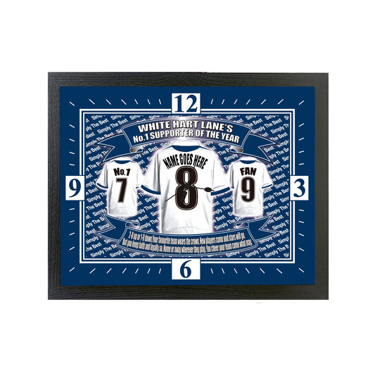 Tott Personalised Football Shirt Clock Gift Present