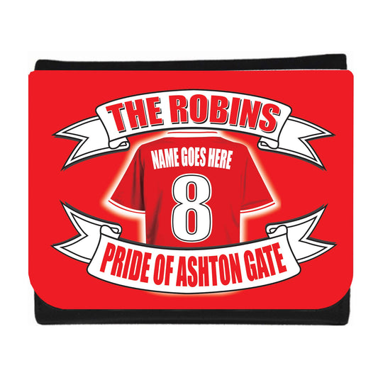 Bristol City Football Personalised Shirt Wallet Gift
