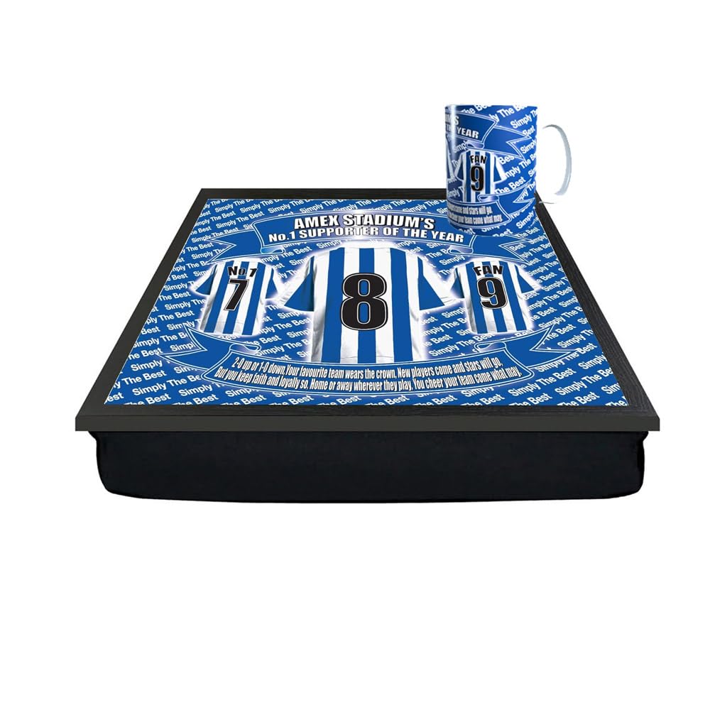 Brighton Football Club Shirt Lap Tray And Mug Gift Set