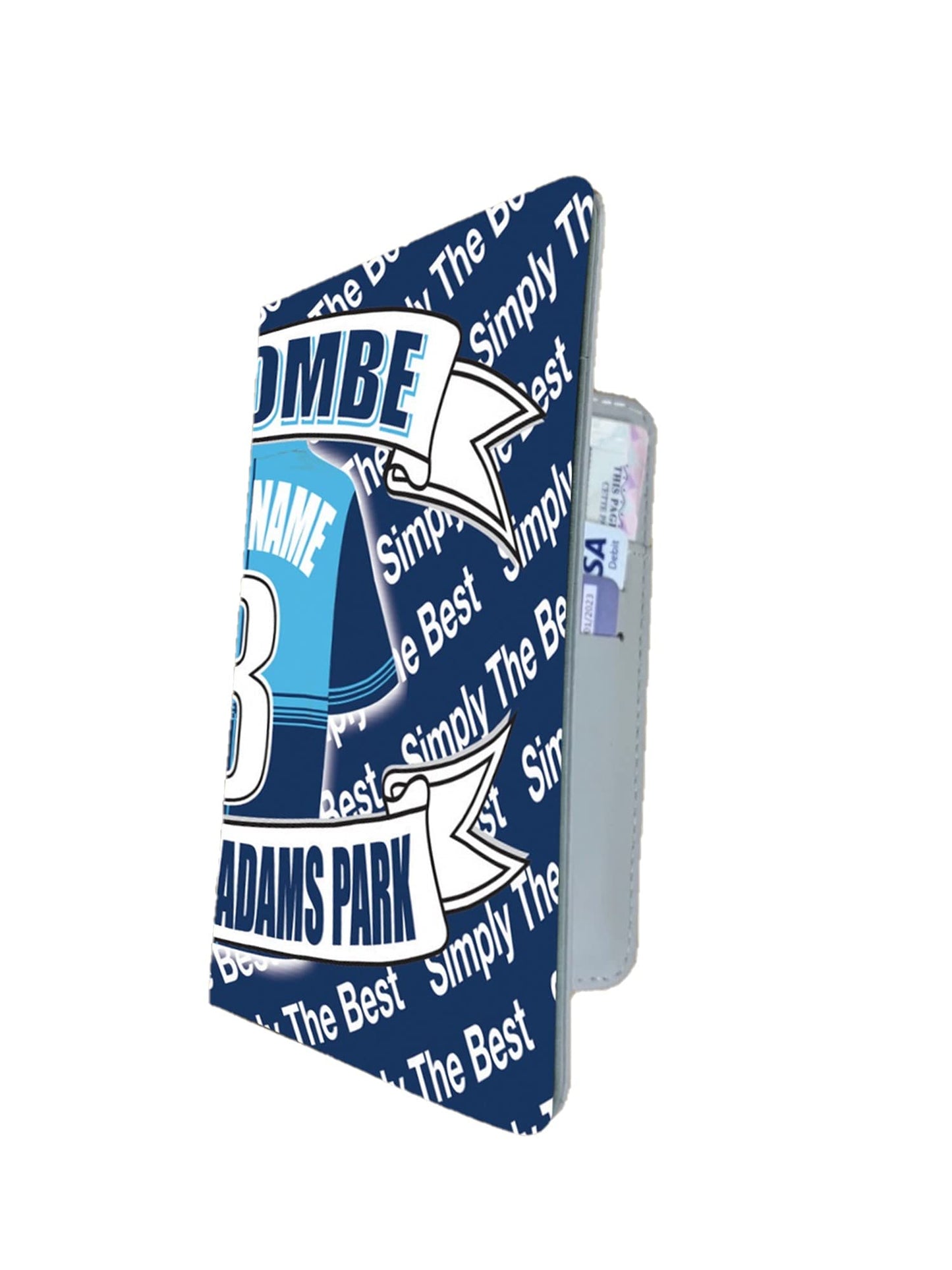 Wycombe Football Shirt Personalised Travel Passport Holder Case Gift Present