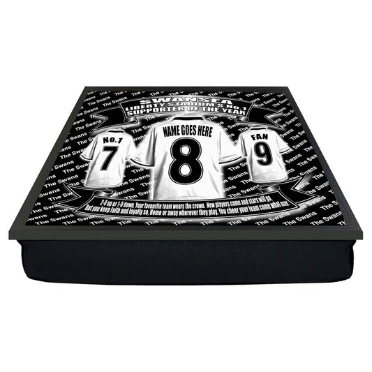 Swansea Football Shirt Personalised Lap Tray Gift