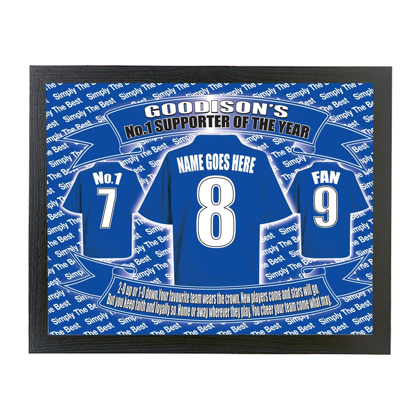 The People's Club Football Shirt Personalised Picture Gift