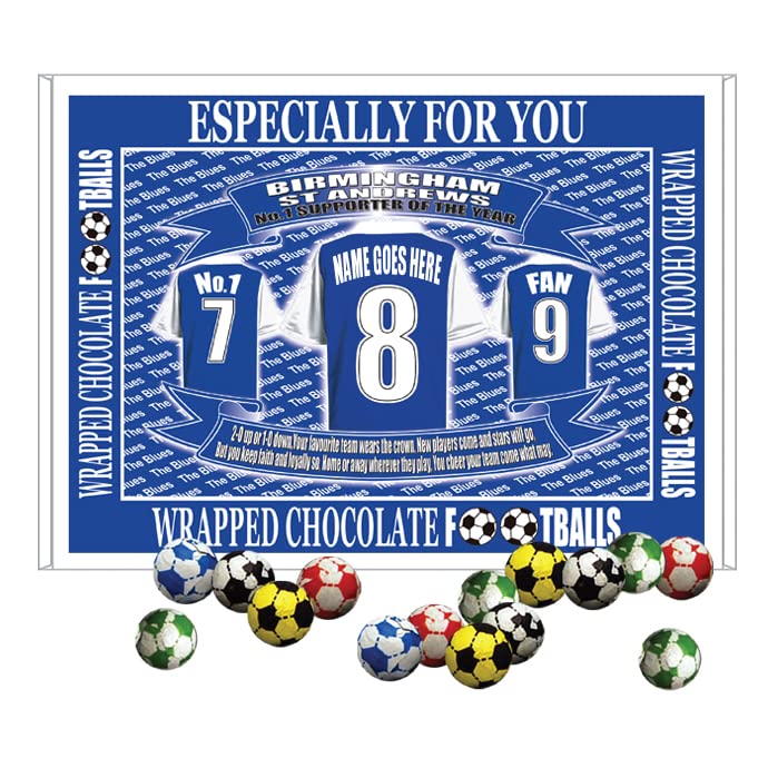 Birmingham Football Shirt Personalised Gift Boxed Sweets