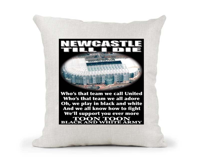 Newcastle Football Anthem Song Chant Cushion Cover Gift