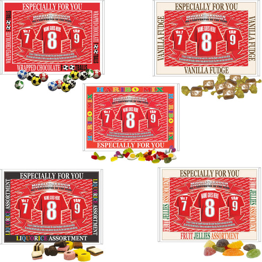 Middlesbrough Football Shirt Personalised Gift Boxed Sweets Variety