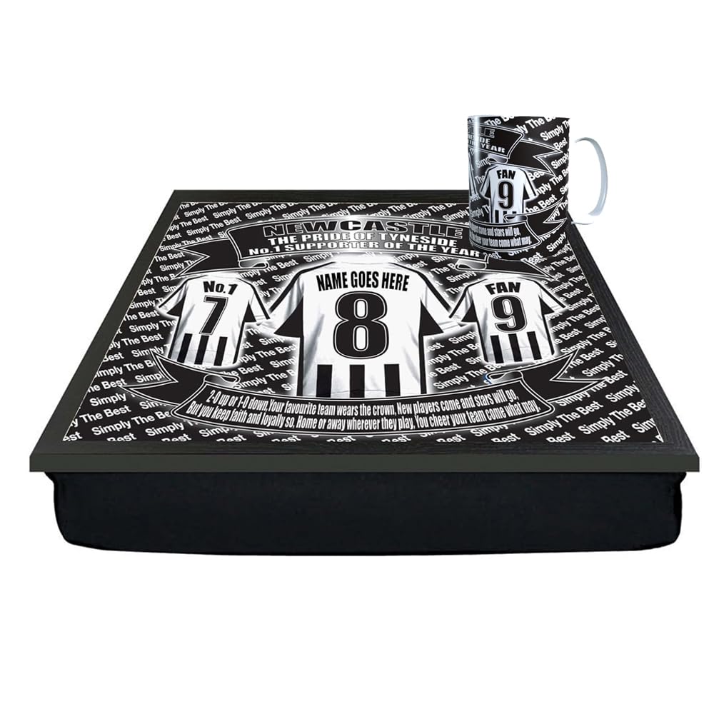Newcastle Personalised Football Shirt Lap Tray And Mug Gift Set