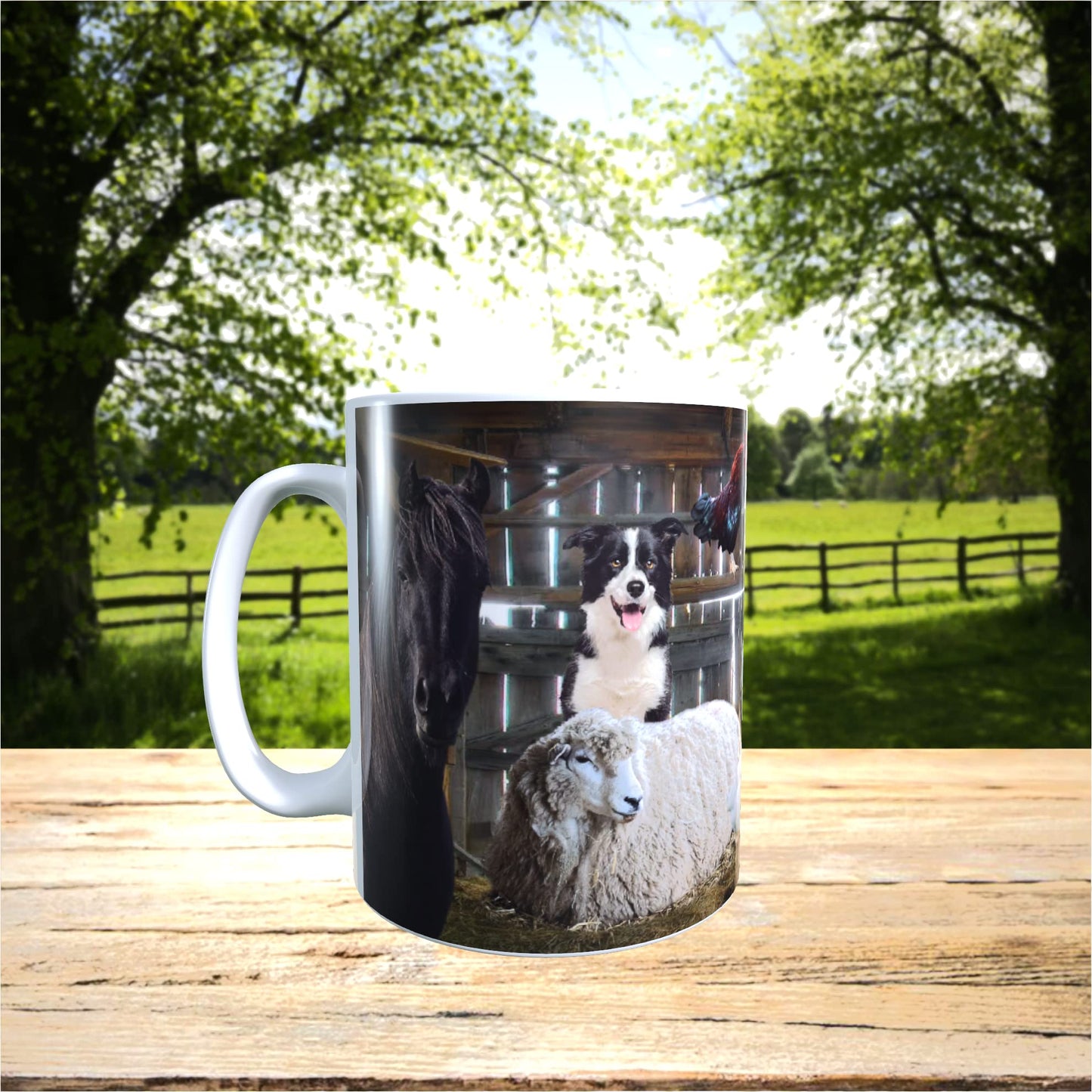 Farm Animals Barn Gathering Mug Gift