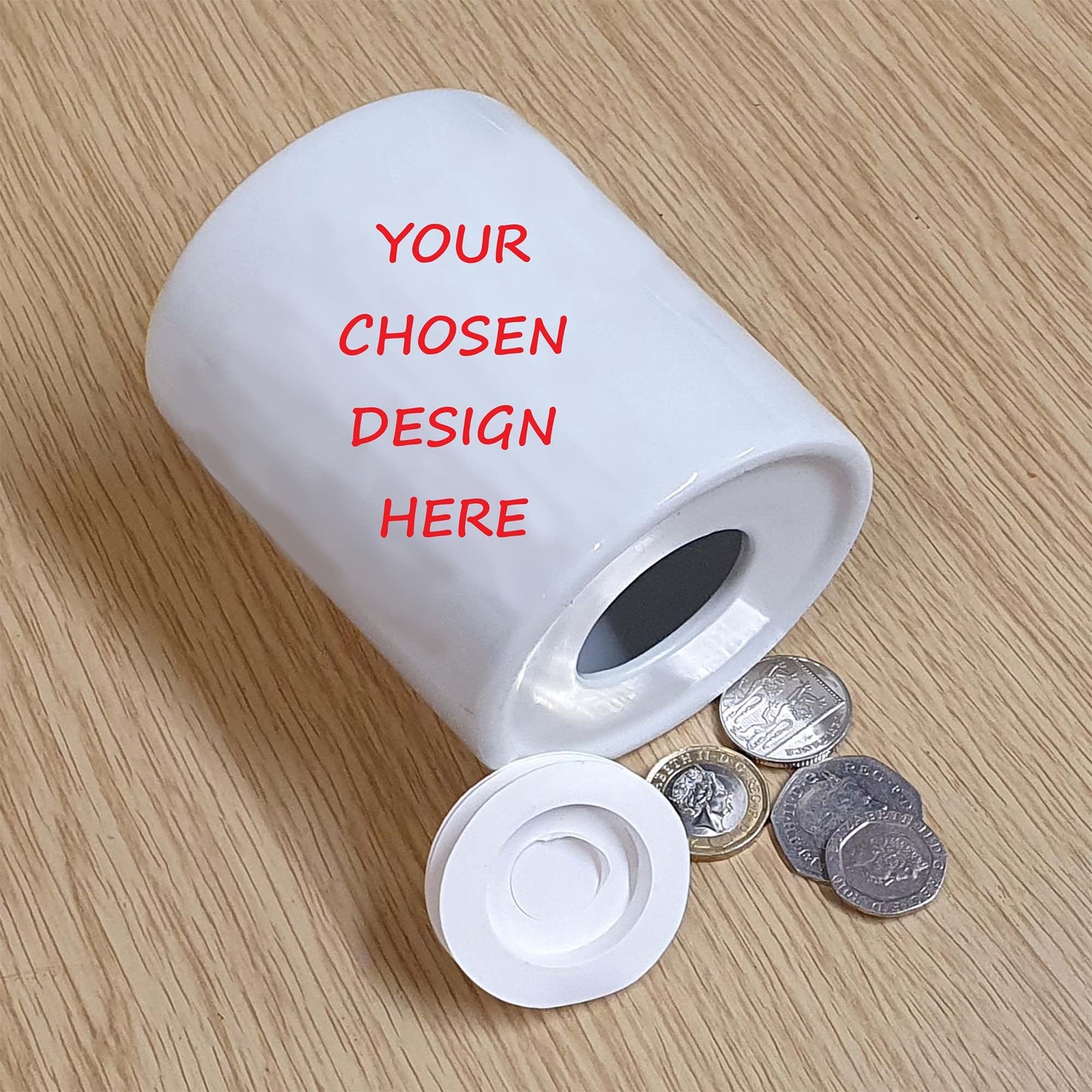Personalised Kids Fairy Design Ceramic Piggy Bank Money Box Gift