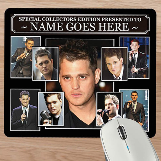 Michael Buble Personalised Icon Mouse Mat Gift