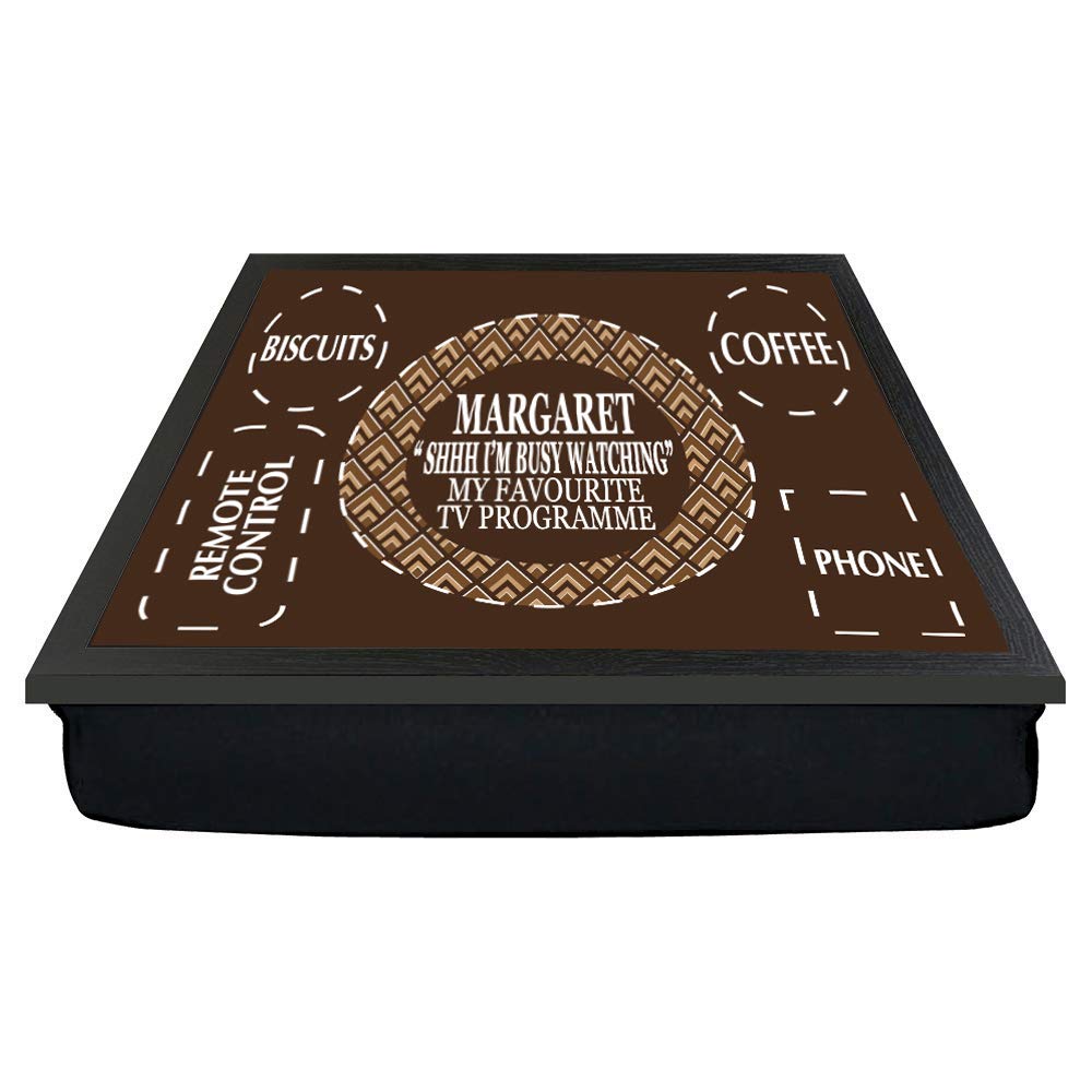 Shhh! I'm watching personalised TV gift coffee male/female lap tray