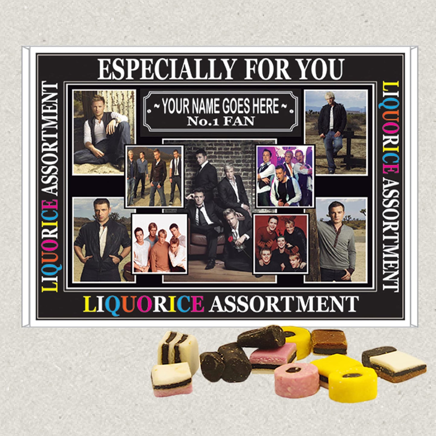 West 'Irish Boy Band' Life Music Icon Personalised Boxed Sweets Gift Present Choice of Sweets