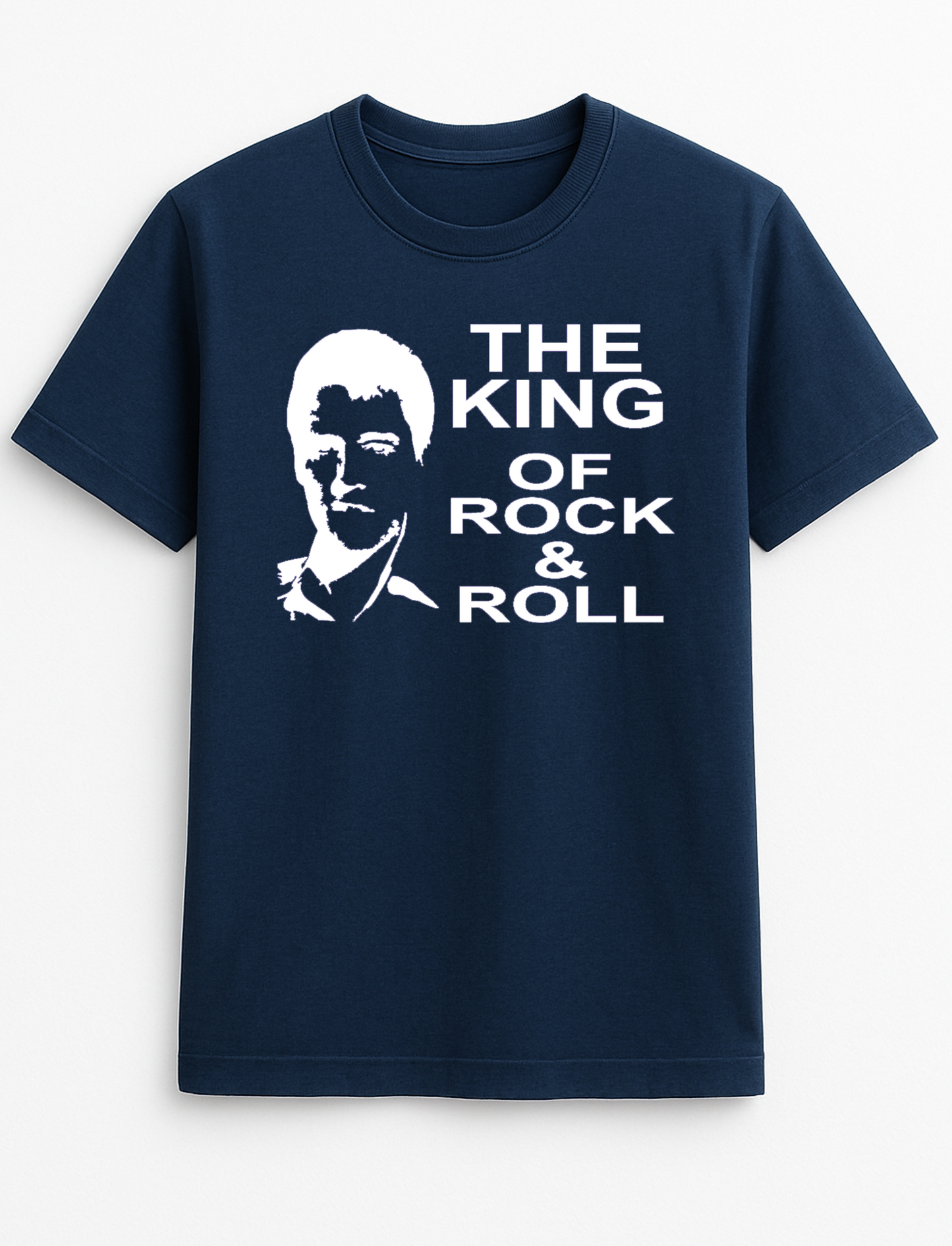 Presley The King of Rock and Roll Personalised Colours Unisex T-Shirt Gift Black