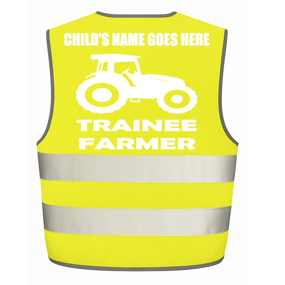 Trainee Farmer personalised Hi-visibilty childrens vest