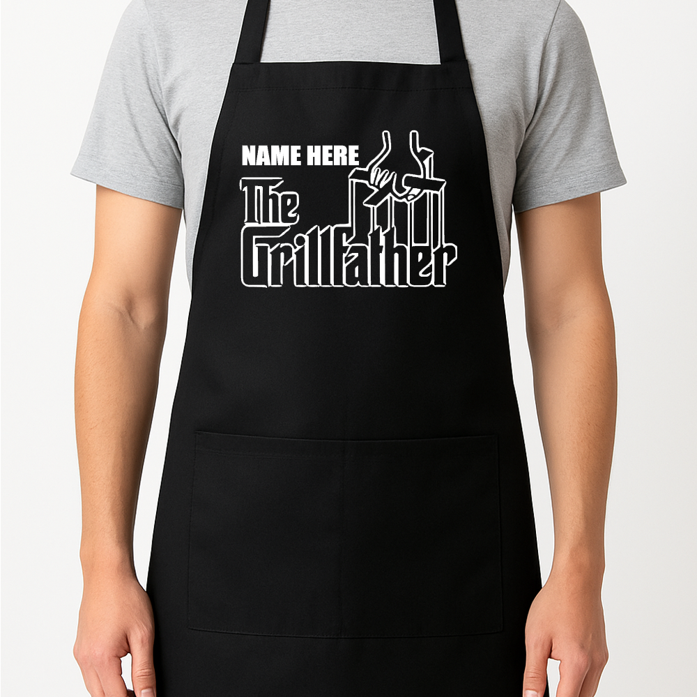 The Grillfather Personalised Apron Gift Present BBQ Barbecue
