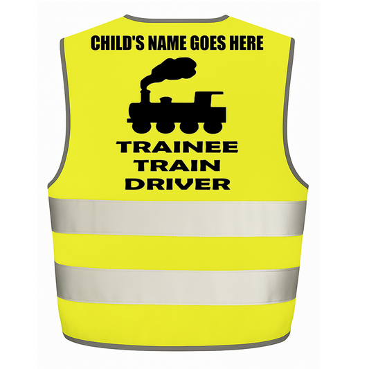 Trainee Train driver personalised Hi-visibilty childrens vest