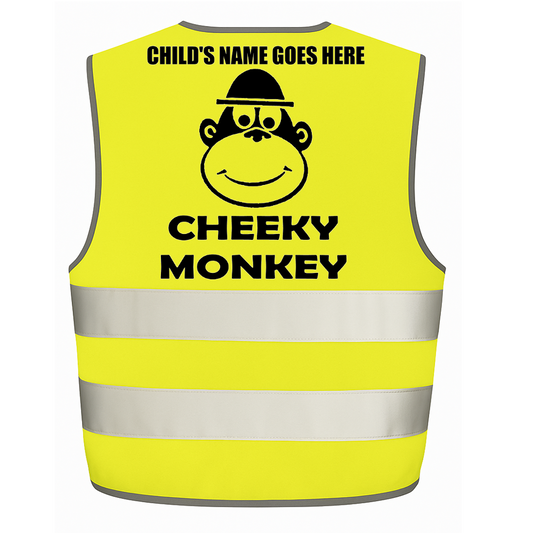 Cheeky Monkey personalised Hi-visibilty childrens vest