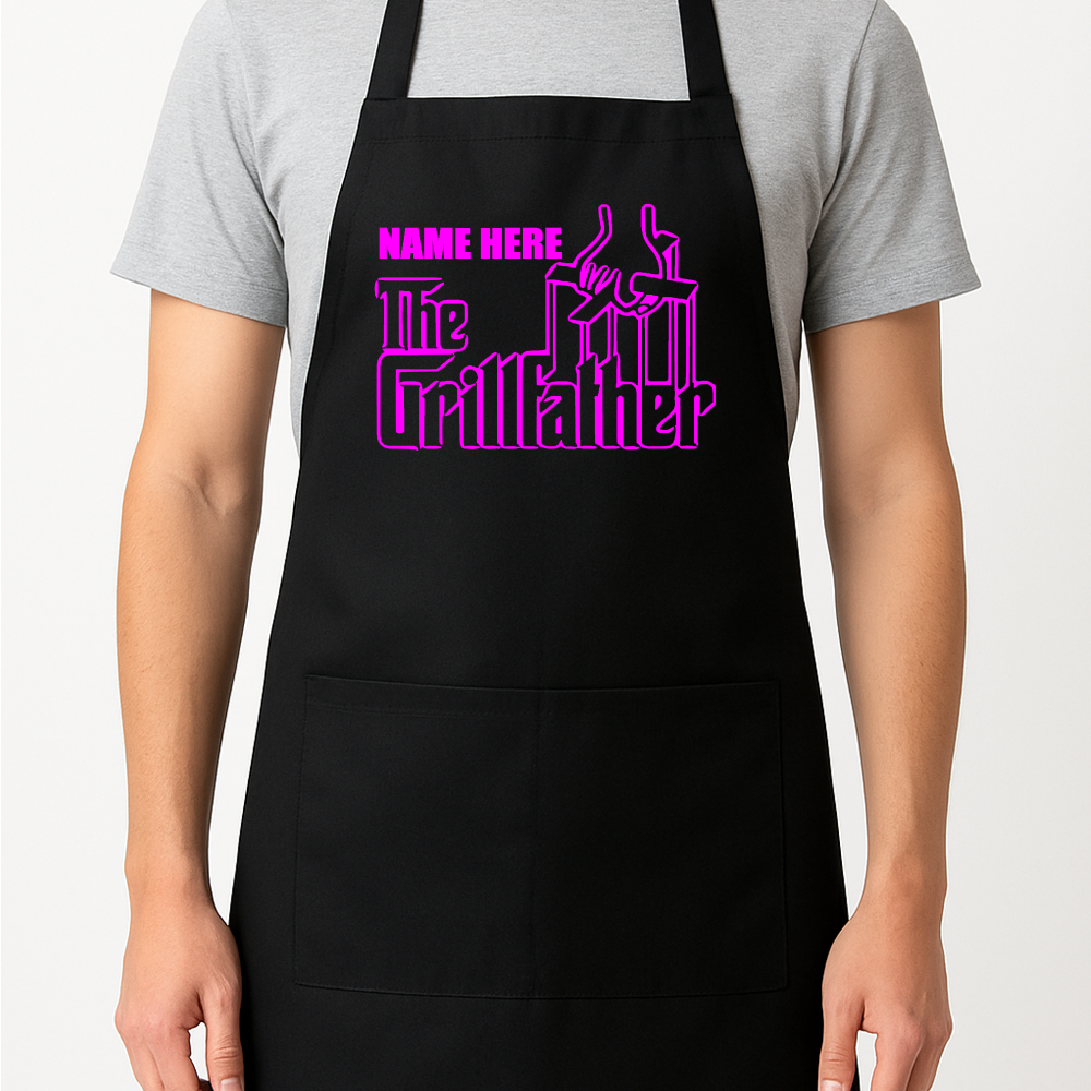 The Grillfather Personalised Apron Gift Present BBQ Barbecue