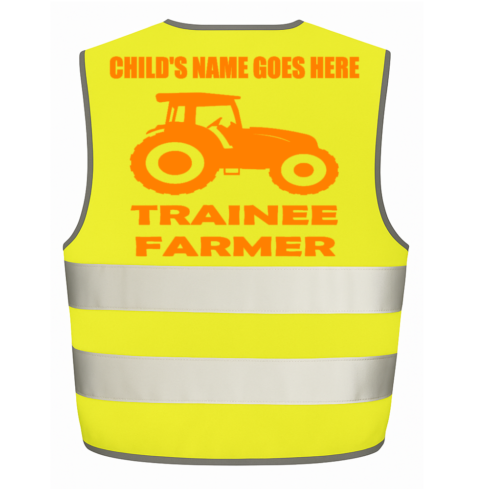 Trainee Farmer personalised Hi-visibilty childrens vest