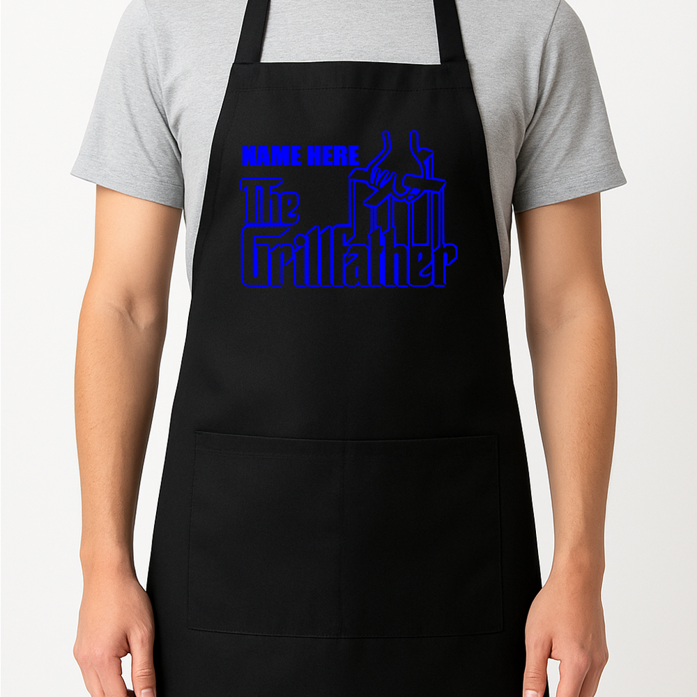 The Grillfather Personalised Apron Gift Present BBQ Barbecue