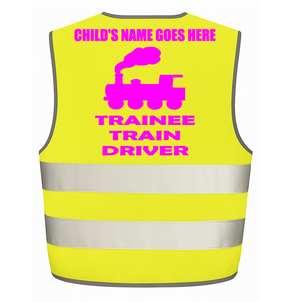 Trainee Train driver personalised Hi-visibilty childrens vest